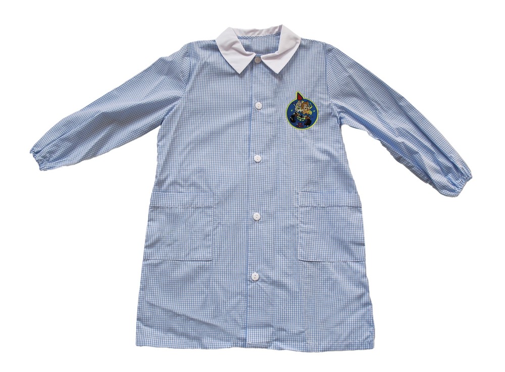 Grembiule Asilo Bambino 6 Anni Vichy Azzurro - Foto 1