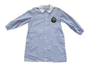 Grembiule Asilo Bambino 6 Anni Vichy Azzurro - Foto 1