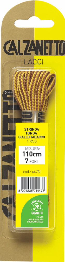 Stringhe Tonde 1 Paio Giallo Tabacco Cm.110