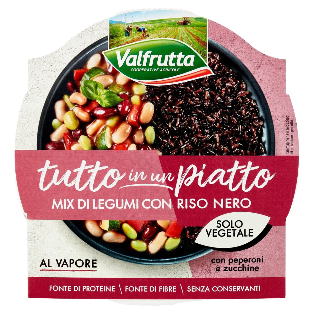 Mix Di Legumi Con Riso Nero, Peperoni E Zucchine Valfrutta - Foto 1