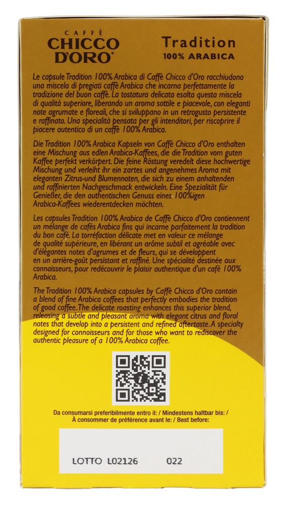 40 Caps Caffe' Tradition 100% Arabica Chicco D'oro Nespresso - Foto 2