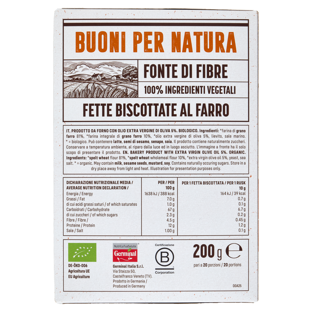 Fette Biscottate Al Farro Germinal - Foto 3