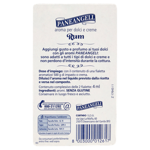 Aroma Per Dolci E Creme Al Rum Senza Glutine 2x2ml Paneangeli - Foto 3