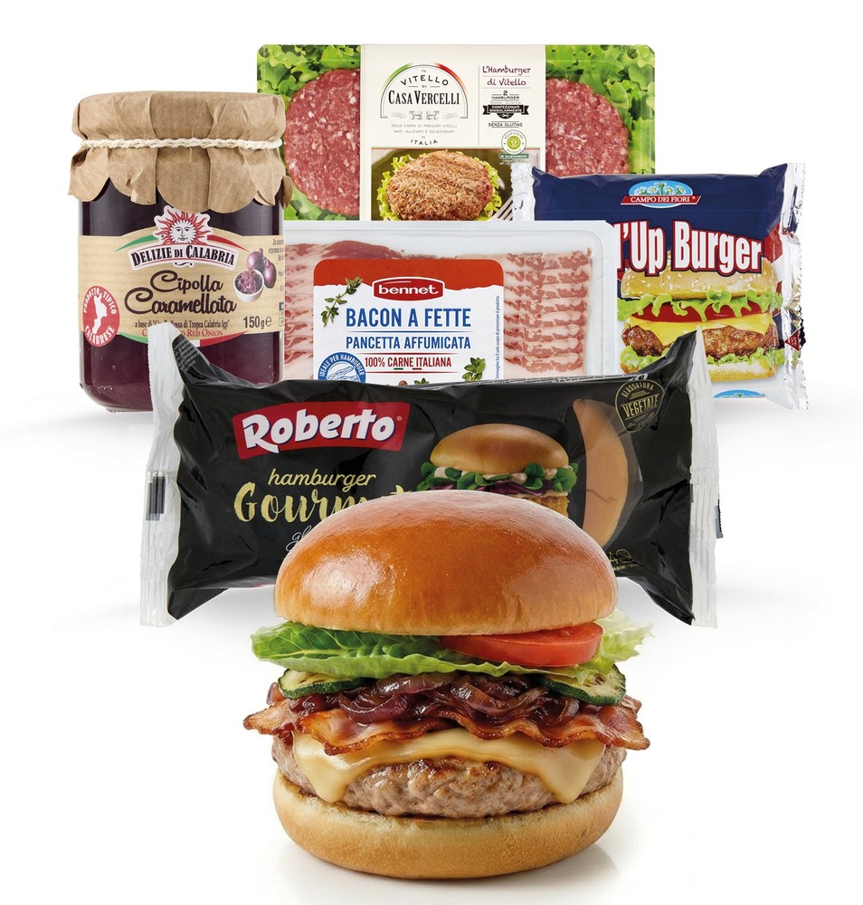 Hamburger di Vitello X 2 con Bacon, Scamorza e Cipolla Caramellata - Foto 1