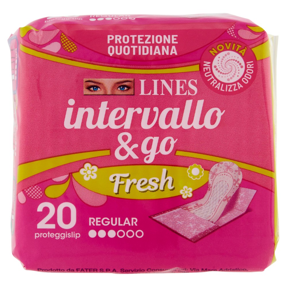 20 Assorbenti Intervallo Ripiegati Fresh Lines - Foto 1