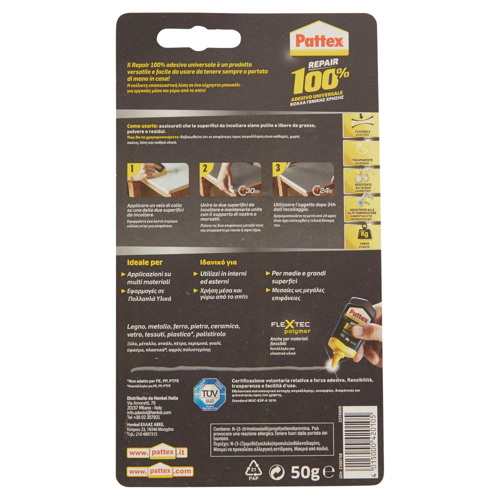 Colla 100% Repair Universale 50 Gr Pattex - Foto 3