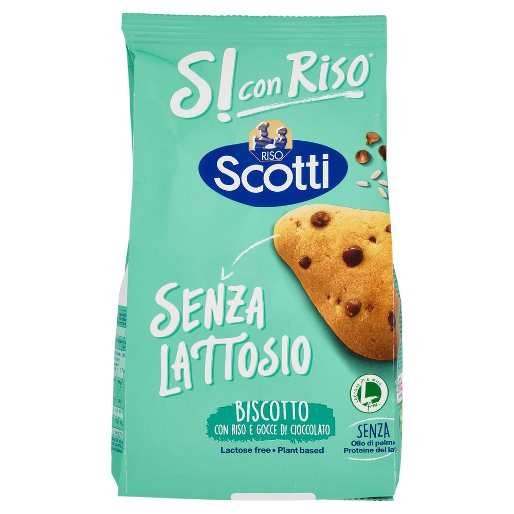 Biscotti Sì Con Riso Gocce Di Cioccolato Senza Lattosio Riso Scotti - Foto 1