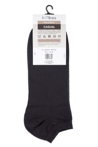 3 Calze Invisibili Uomo 43/46 Nere Maglia Liscia Delinea - Foto 2