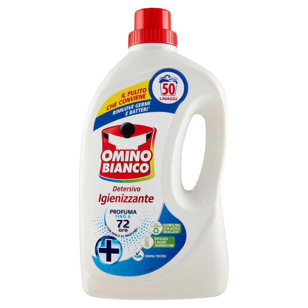Detersivo Liquido Per Lavatrice Igienizzante Omino Bianco 50 Lavaggi - Foto 1