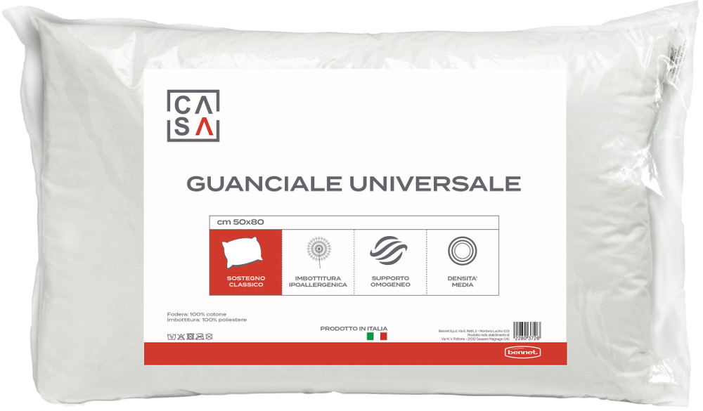 Guanciale Con Imbottitura 100% Poliestere Cm 50x80 Casa - Foto 1