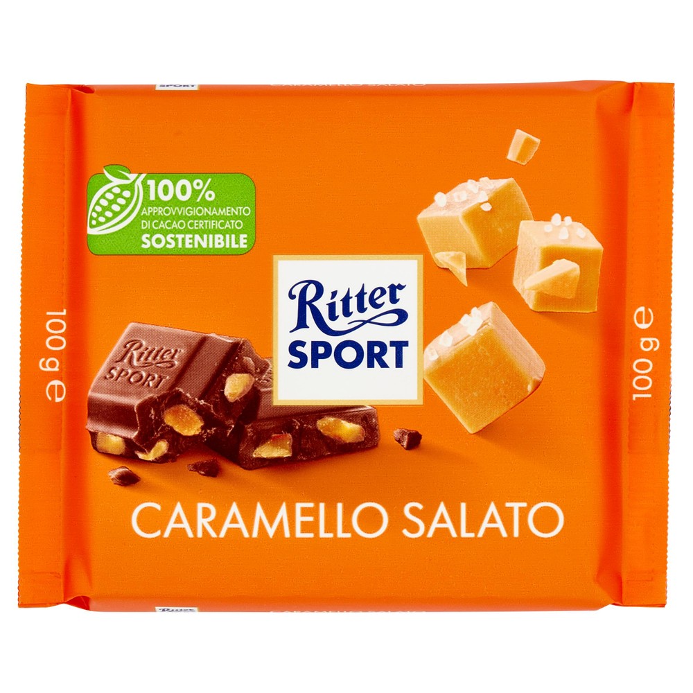 Tavoletta Di Cioccolato Con Ripieno Di Caramello Salato Ritter Sport - Foto 1