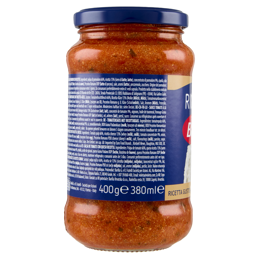 Sugo Con Ricotta 100% Pomodoro Italiano Senza Glutine Barilla - Foto 2