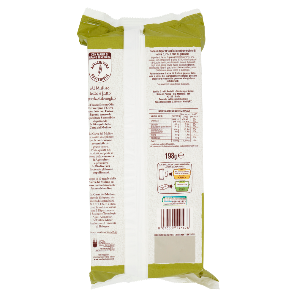 Focaccelle All'olio Extra Vergine Di Oliva Mulino Bianco - Foto 3