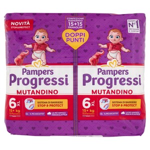 30 Pannolini Progressi Mutandino Taglia 6 XL Pampers - Foto 1