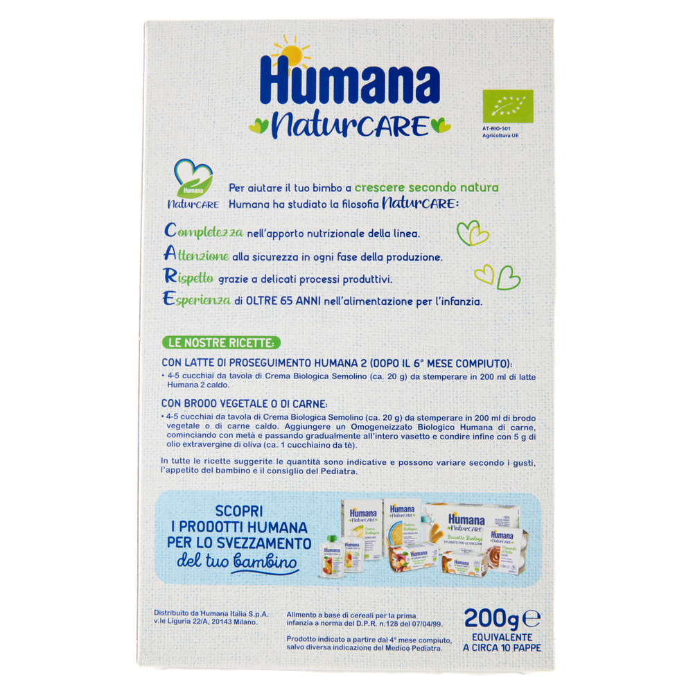 Crema Semolino Bio Humana - Foto 3