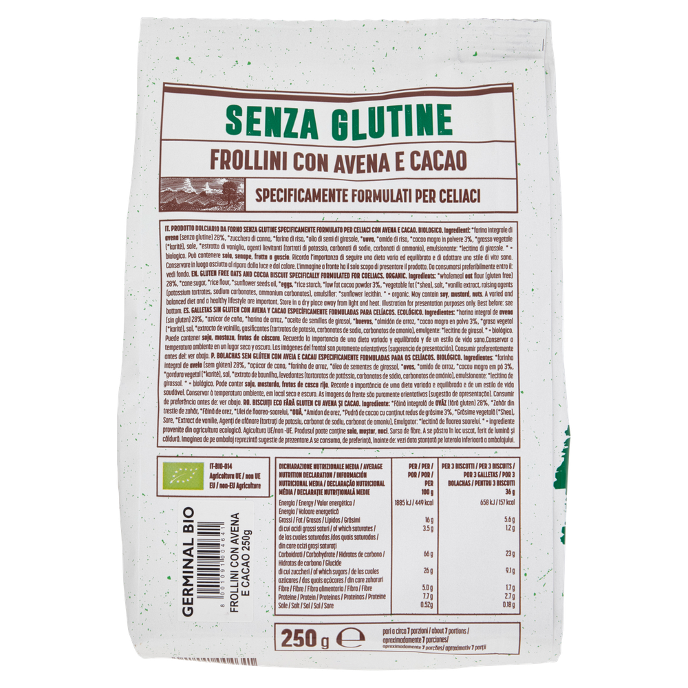 Frollini Con Avena E Cacao Senza Glutine Germinal - Foto 3