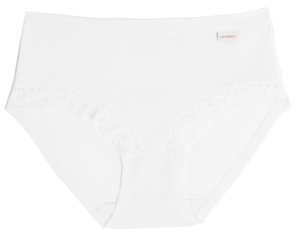 Slip Midi Donna Con Pizzo Taglia 6 Bianco Cotonella - Foto 1