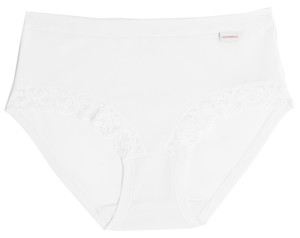 Slip Midi Donna Con Pizzo Taglia 6 Bianco Cotonella - Foto 1
