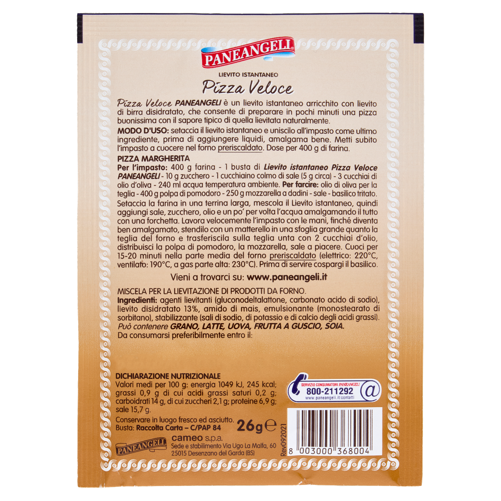 Lievito Istantaneo Pizza Veloce 26g Paneangeli - Foto 3