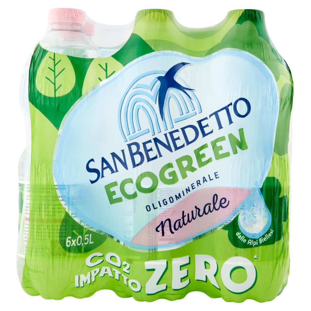 Acqua Naturale Ecogreen San Benedetto 6 Da L.0,5 - Foto 1