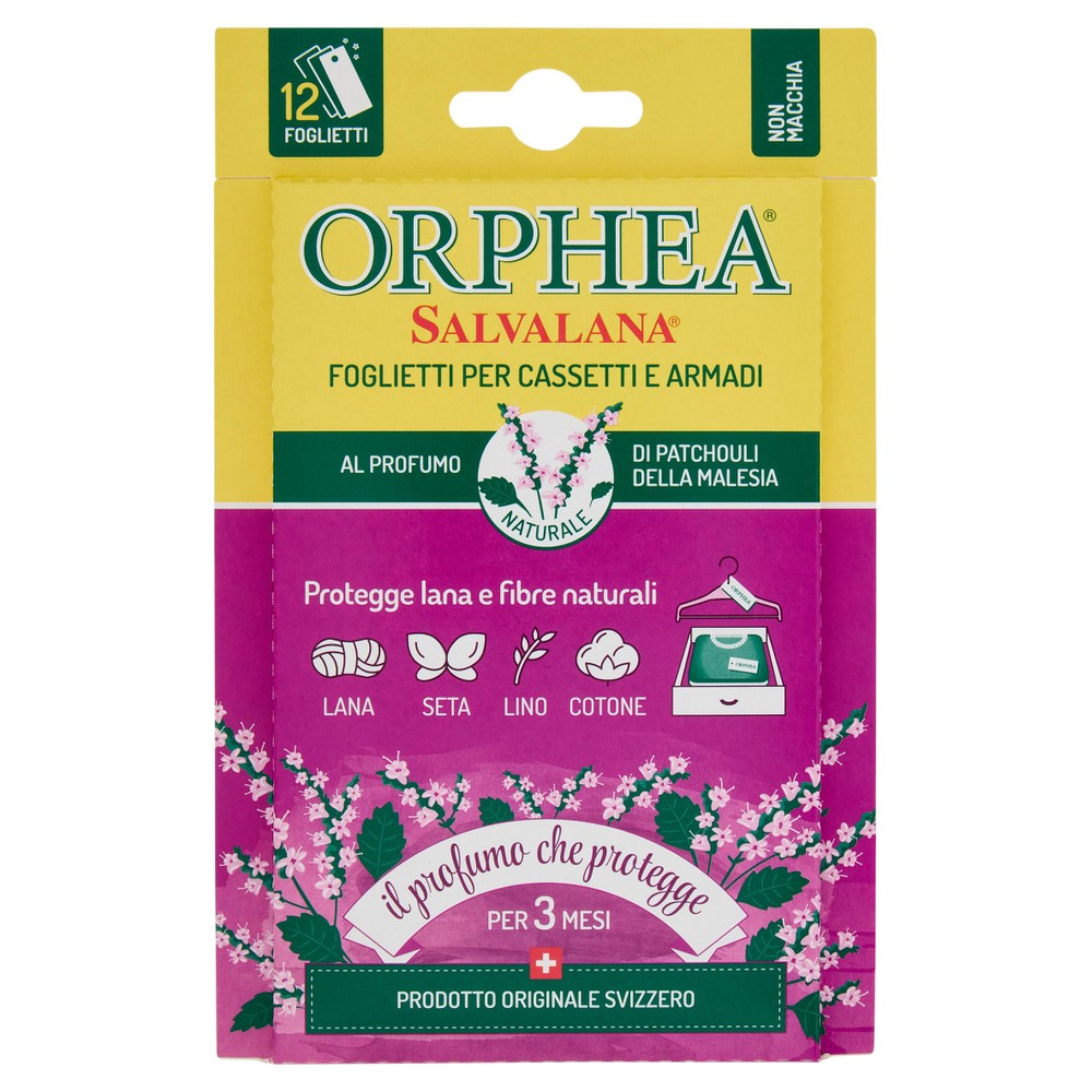Fogli Antitarme Salvalana Patchouli Orphea - Foto 1