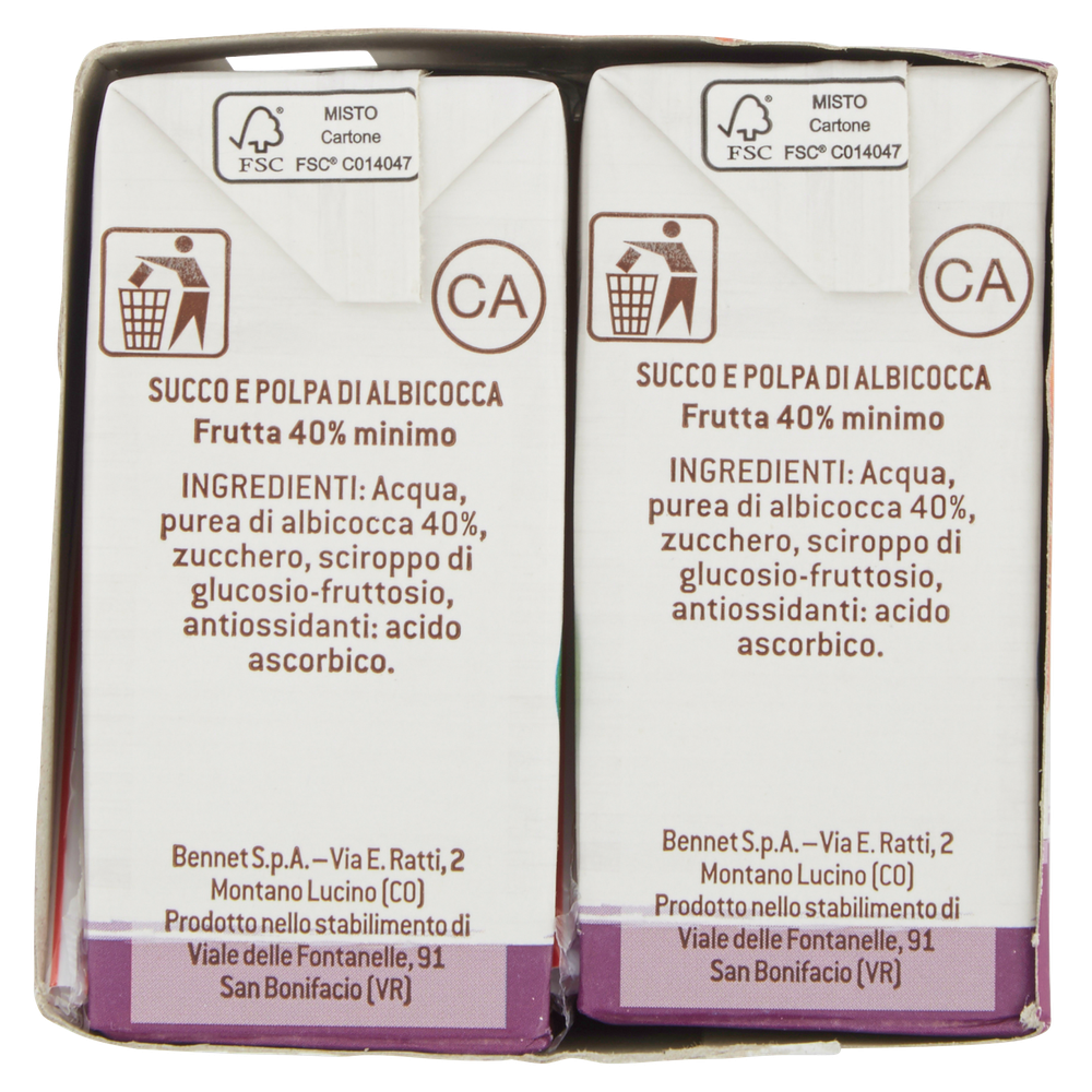 Succo E Polpa Di Albicocca 6x200ml Bennet - Foto 2