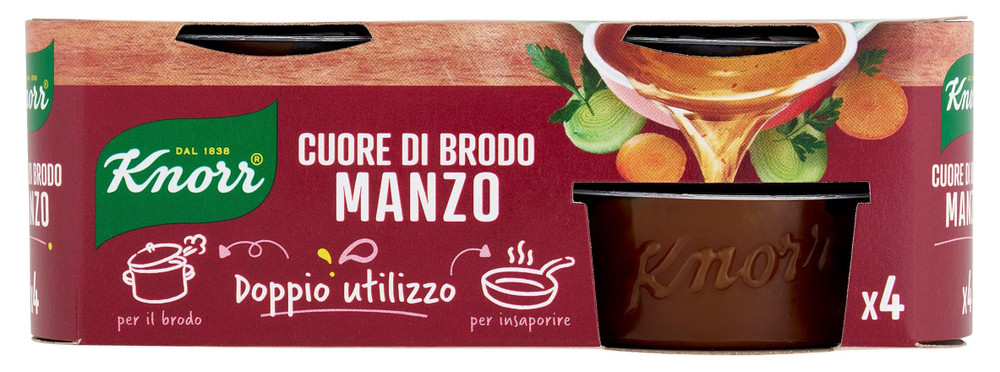 Cuore Di Brodo Di Manzo Senza Glutammato 4x28g Knorr - Foto 1