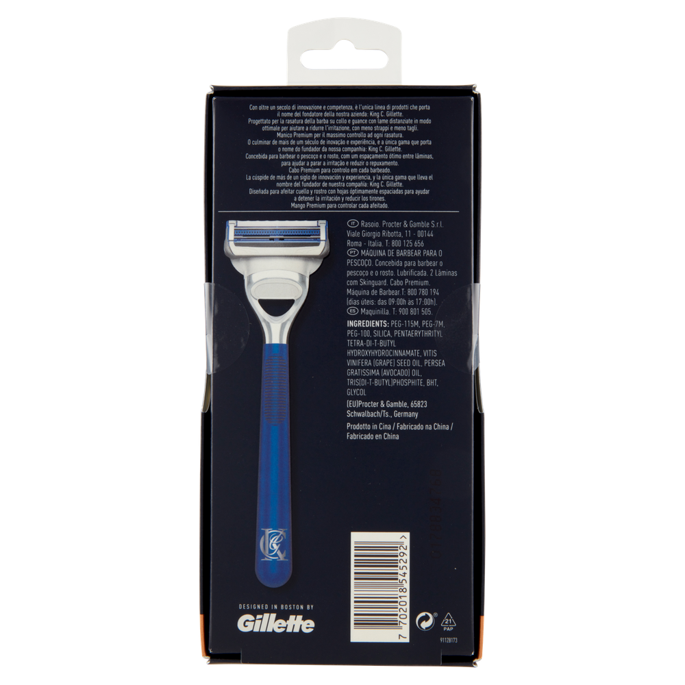 Rasoio Per Il Collo Da Uomo Con 1 Lametta King C. Gillette - Foto 3