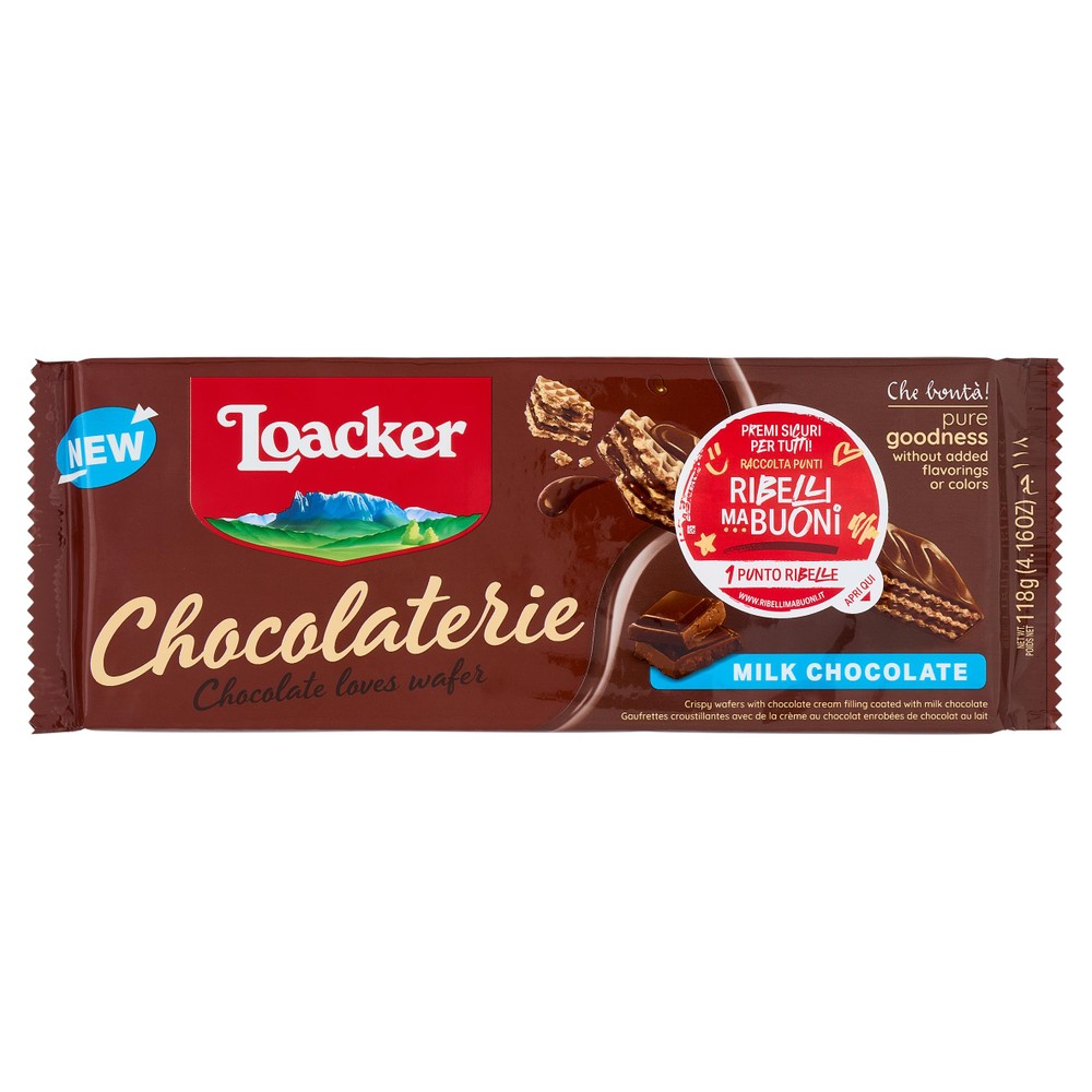 Wafer Chocolaterie Al Cioccolato Al Latte Con Crema Loacker - Foto 1
