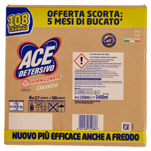 Detersivo Igienizzante Classico 4x27 Lavaggi Ace - Foto 3