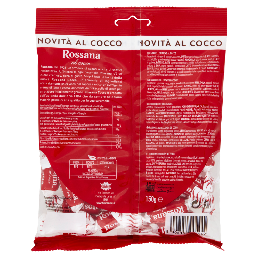 Caramelle Rossana Dure Con Ripieno Al Cocco Fida - Foto 3