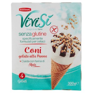 4 Coni Panna Senza Glutine Bennet Vivisi' - Foto 1