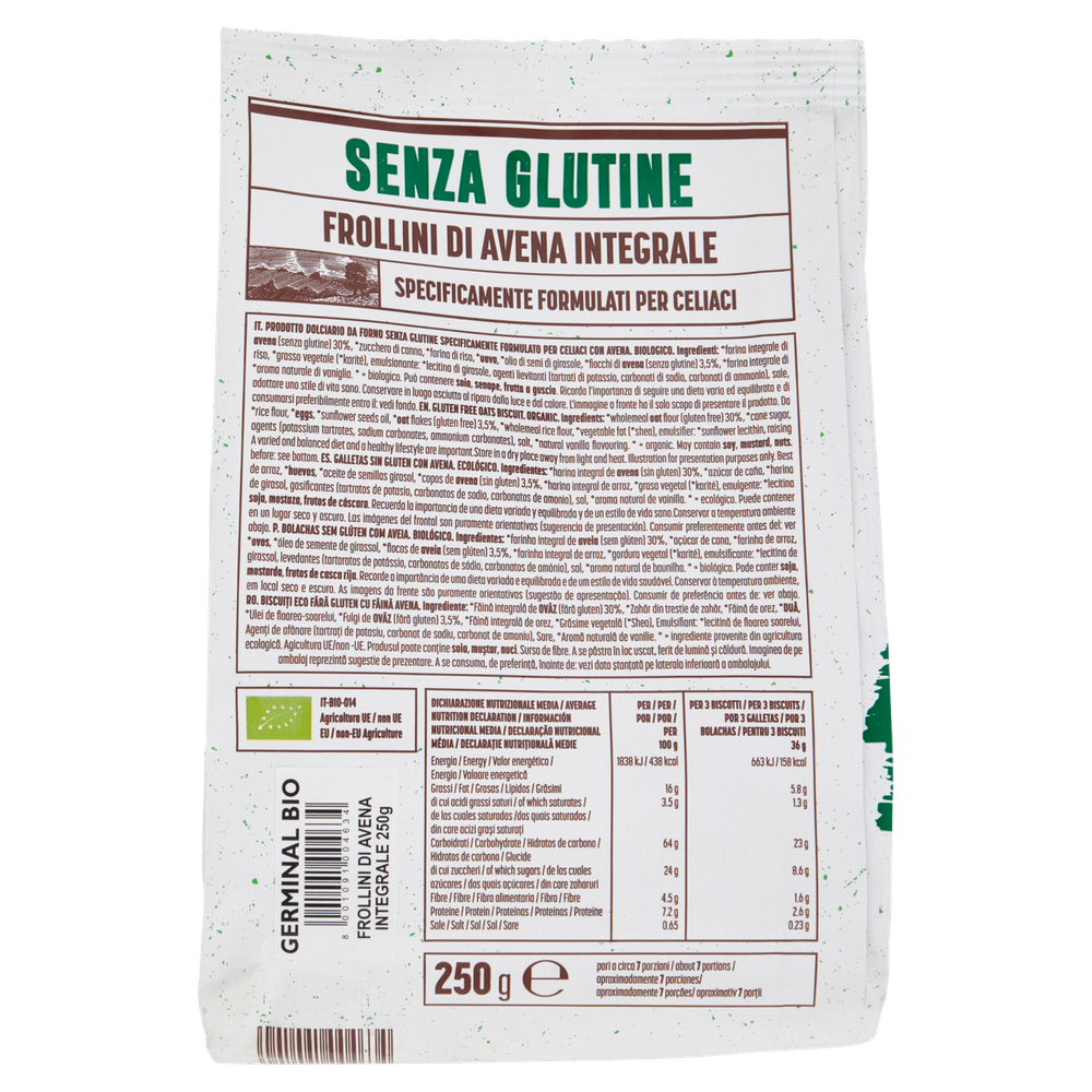 Frollini Di Avena Integrale Senza Glutine Germinal - Foto 3