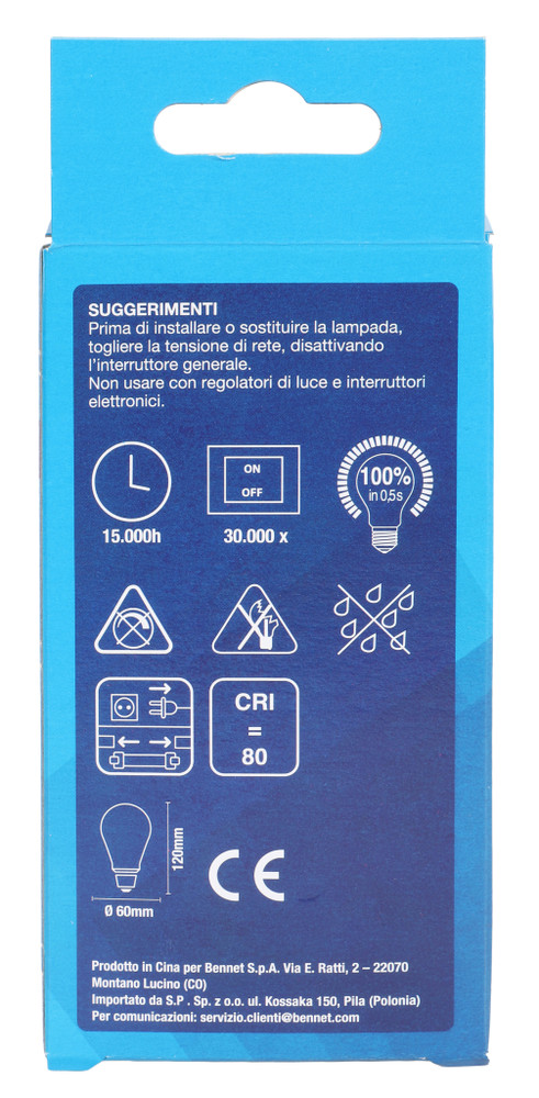 Lampadina Led Goccia 100we27 Bennet - Foto 3