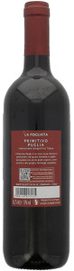 Vino Rosso Primitivo Puglia Igt La Fogliata - Foto 2