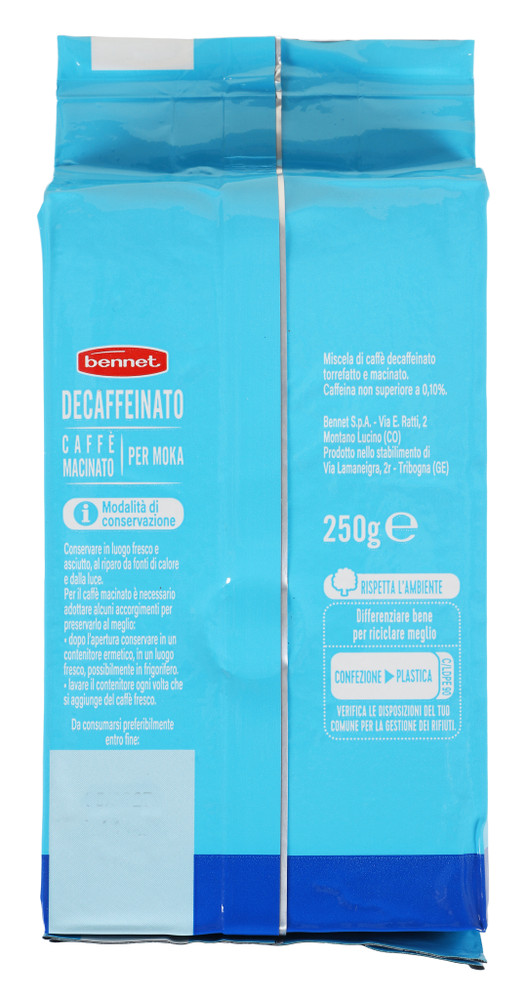 Caffe' Macinato Moka Decaffeinato Bennet - Foto 3
