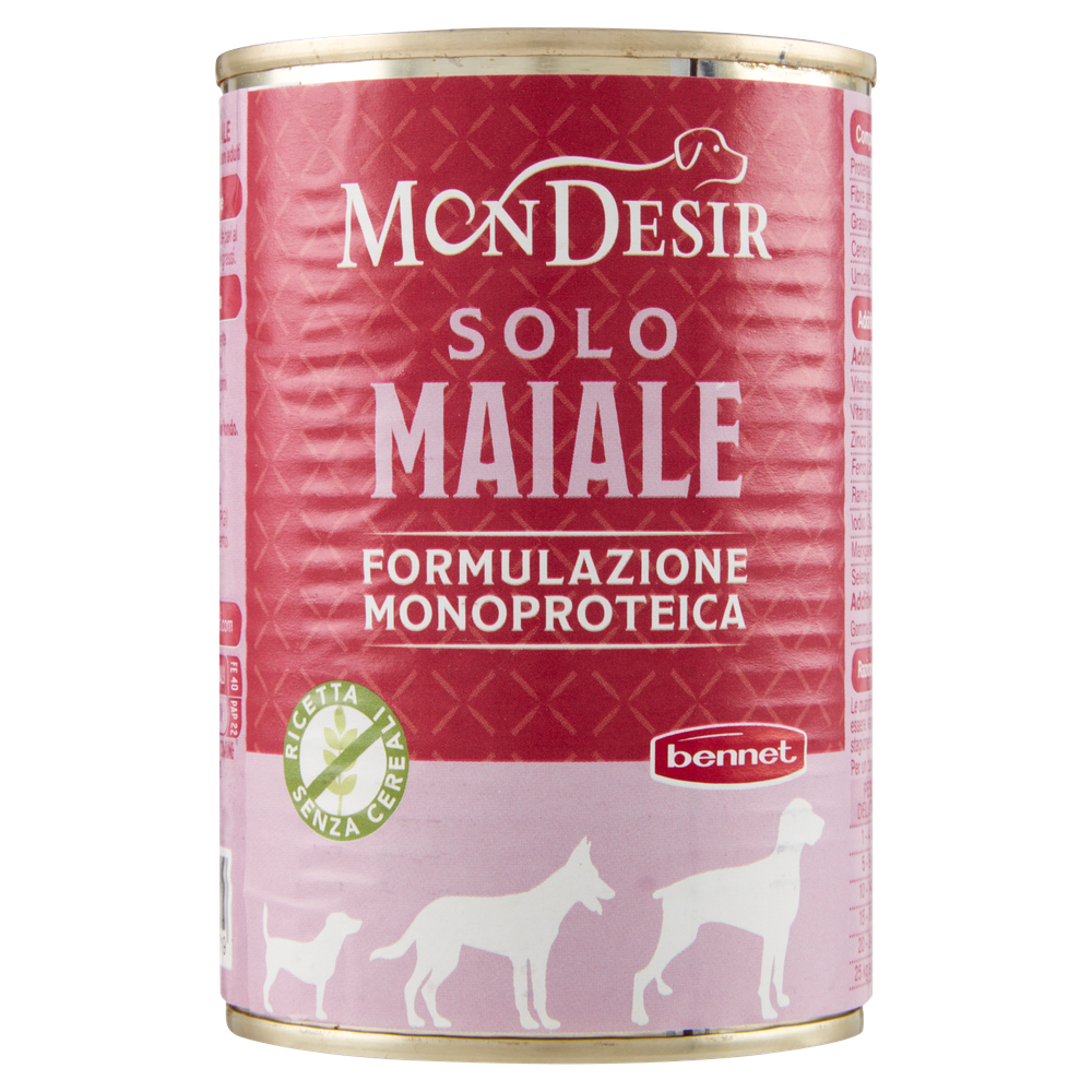Pate' Monoproteico Adult Maiale Cani Mondesir