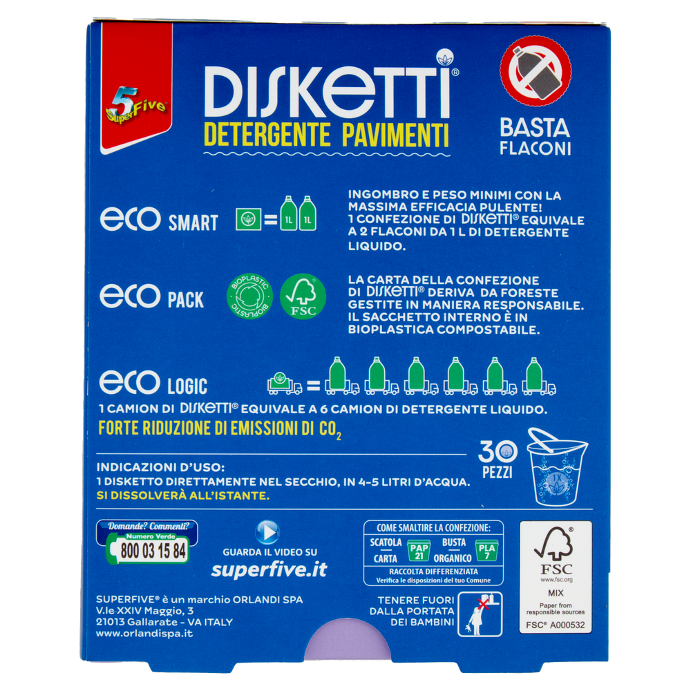 Detergente Pavimenti In Dischetti Idrosolubili Floreale Super5 - Foto 3