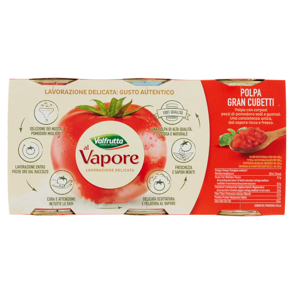 Polpa Di Pomodoro In Pezzi 3x400g Valfrutta - Foto 3