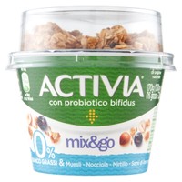 Activia Mix & go 0 % Granola Mirtillo Nocciola Danone Activia Mix & go 0 % Granola Mirtillo Nocciola Danone