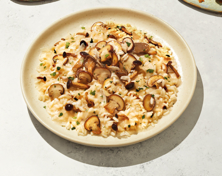 Risotto ai funghi con birra Leffe