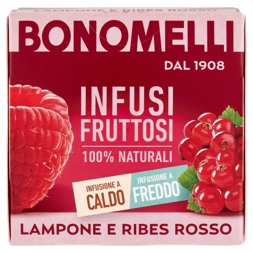 Infuso Fruttosi 100% Naturali Lampone E Ribes Rosso 12x2g Bonomelli - Foto 1