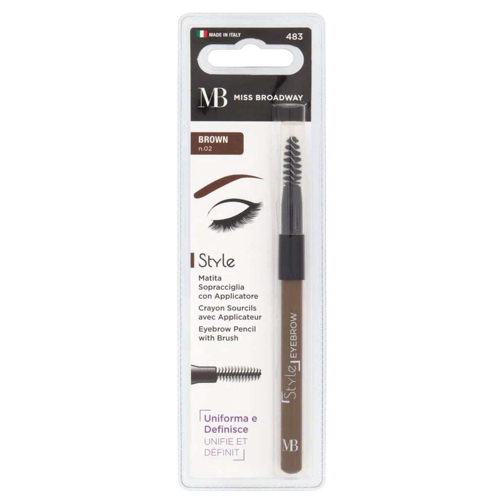 Matita Sopracciglia Con Applicatore Brown N.02 Miss Broadway - Foto 1