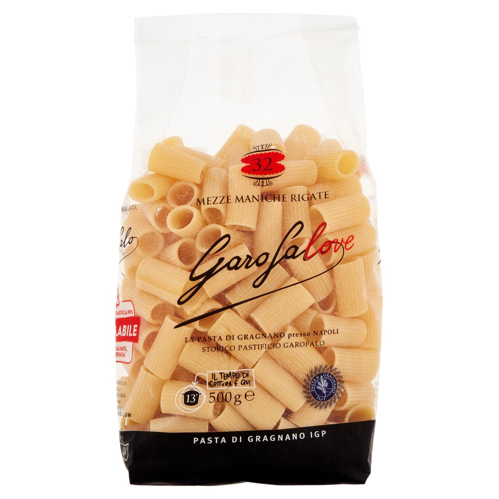 Mezze Maniche Rigate N.32 Pasta Di Gragnano Igp Garofalo - Foto 1