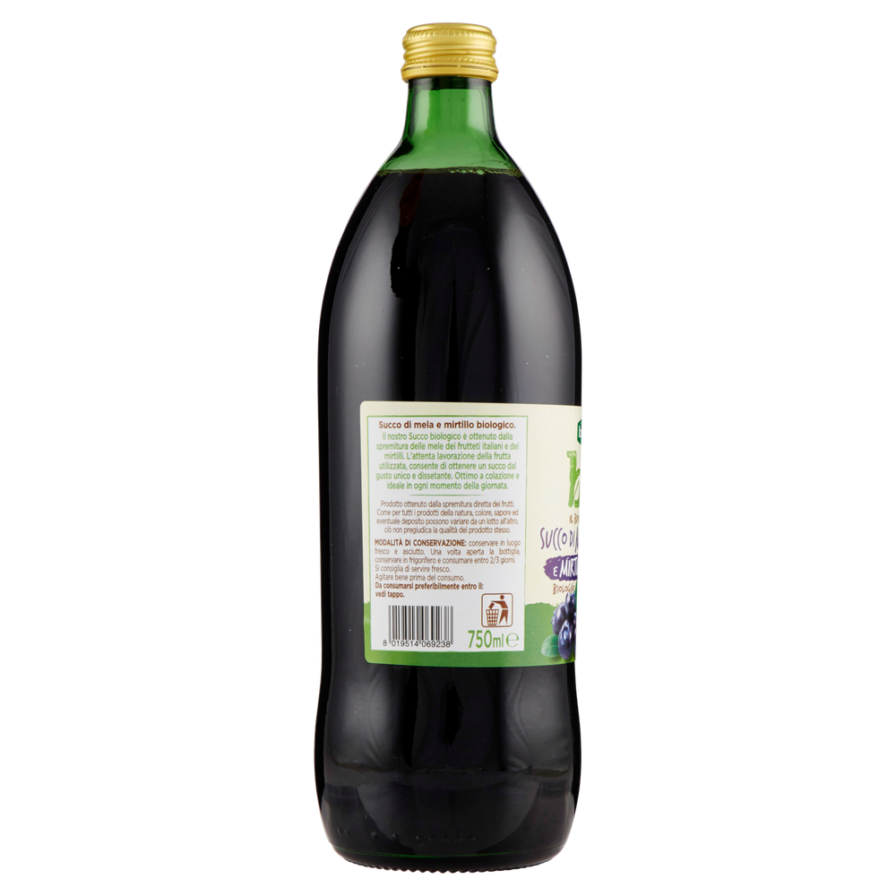 Succo Mela E Mirtillo Bennet Bio Bottiglia - Foto 2