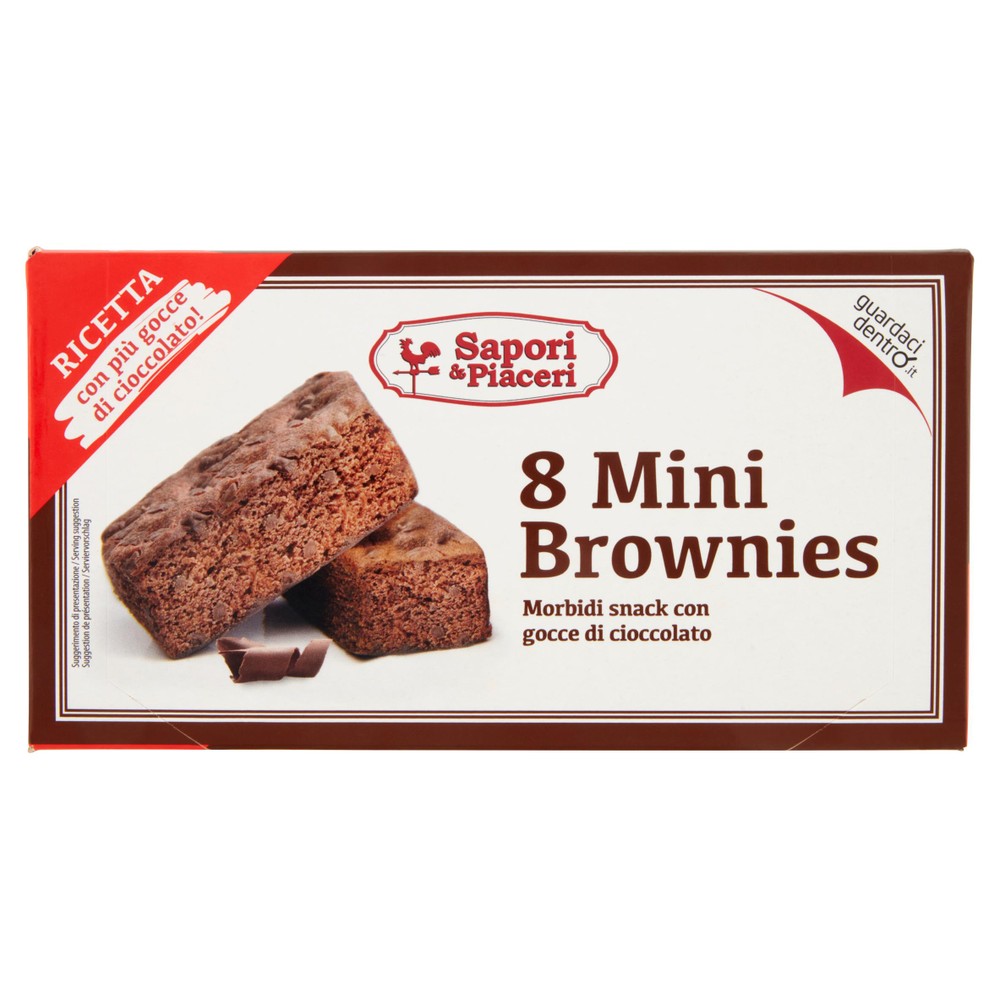 Mini Brownies 8x30g Con Gocce Di Cioccolato Sapori & Piaceri - Foto 1