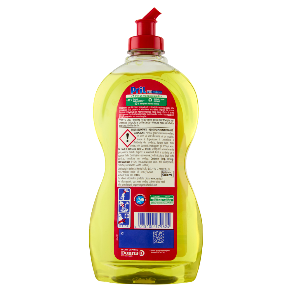 Prill Brillantante Per Lavastavoglie Al Limone 500 Ml - Foto 3
