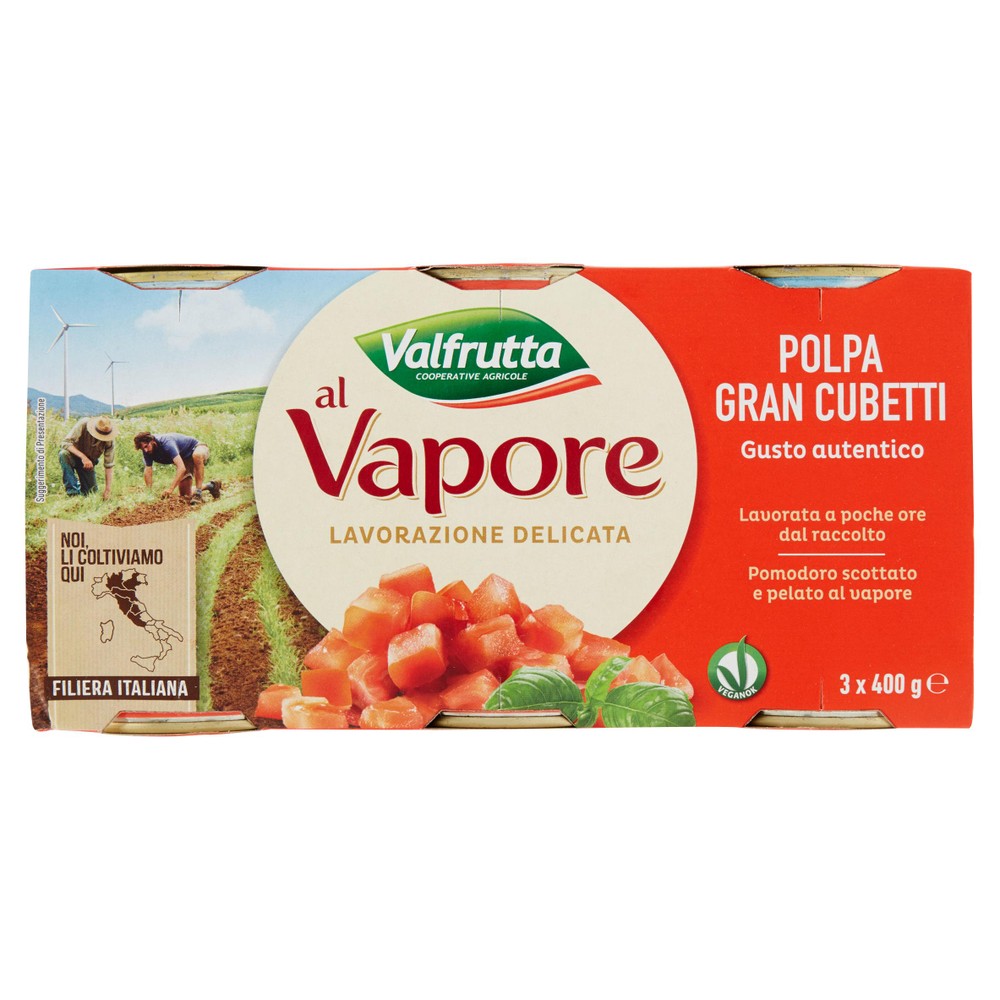 Polpa Di Pomodoro In Pezzi 3x400g Valfrutta - Foto 1