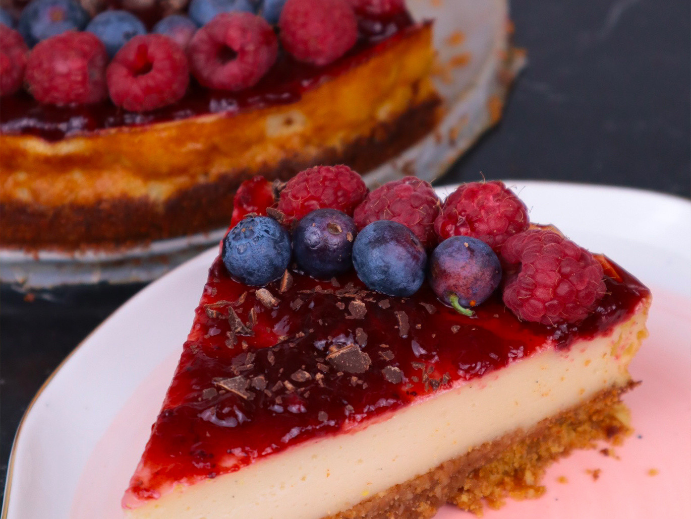 Cheesecake vegana ai frutti di bosco