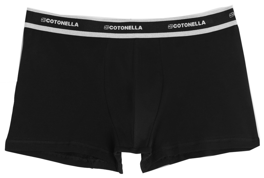 Boxer Uomo Vita Bassa Con Elastico Parlato Taglia 6 Nero Cotonella - Foto 1